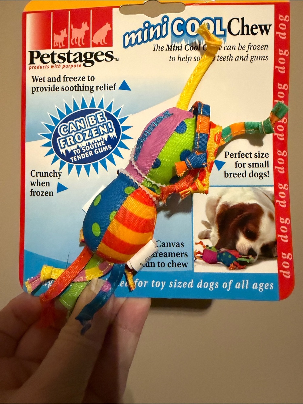 Mini Cool Chew Dog Toy - Multicolor Soothing Chew